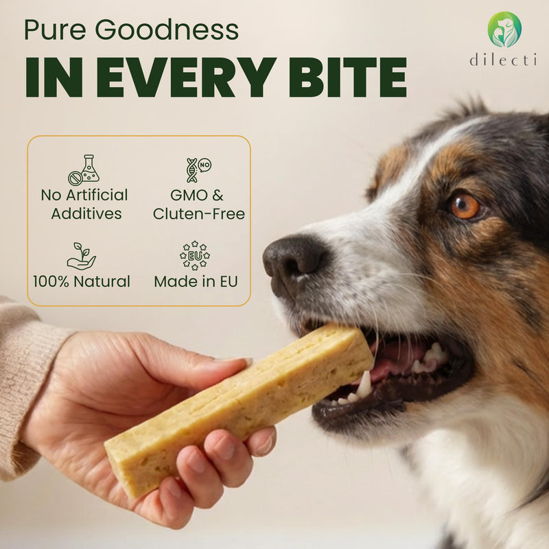 Natural Cheese Bones - Delicious Long Lasting Dog Chews for Large Dogs, Dog Treats for Dental Care, Dental Sticks for Healthy Teeth, Hard Cheese Bone Chew Toys, Yak Chew - L Size, 3 Pack