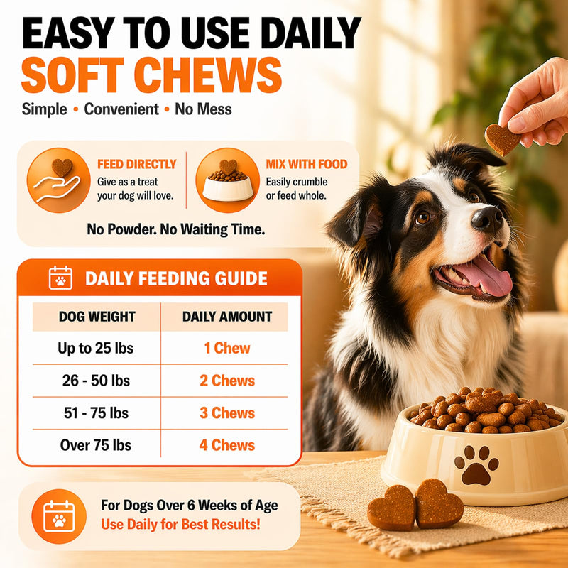 Pancreatic Enzymes for Dogs – 10X Pancreatin Digestive Enzyme Chews for EPI Support, Supports Digestive Stress, Pancreatic Issues & Healthy Weight Management – 150 Chews