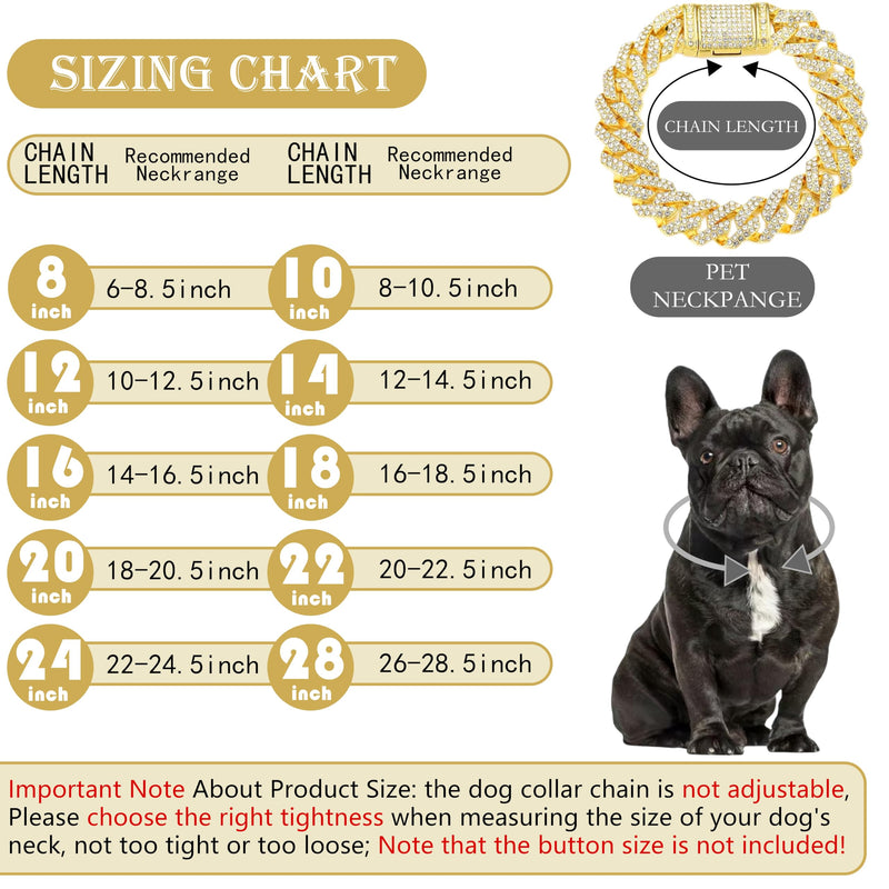 Silver Dog Chain Collar,Metal Diamond Dog Chain Dog Training Chain with Secure Buckle Pet Collars for Large Medium Dogs(Silver 20inch) Silver 20 Inch - BeesActive Australia
