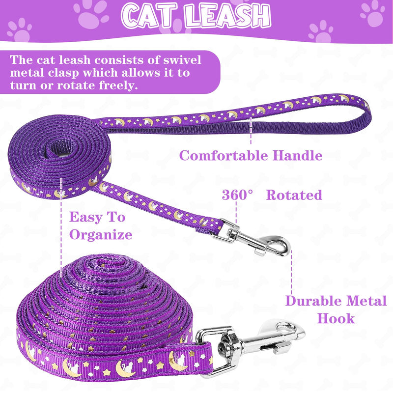 2 Pack Cat Harness and Leash with Collar Set, Escape Proof Cat Harness Adjustable Kitten Harness Glow in The Dark for Small Medium Cats - BeesActive Australia