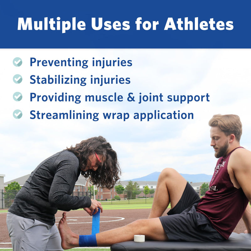 PowerFlex – Self-Adhering Sports Wrap for Injury Prevention & Post-Injury Stability – Medical-Grade, Sweat & Water Resistant First Aid Wrap for Athletes - Black, 2 inch, 6 Rolls 2 Inch - 6 Count - BeesActive Australia