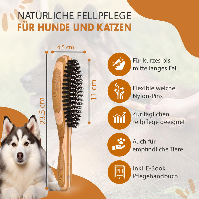 Test grade: Very good - Combination dog brush & cat brush I Smoothing and detangling I Suitable for short - medium-length fur I Dog comb for undercoat I + Free care manual 1 piece (pack of 1) combination brush - BeesActive Australia