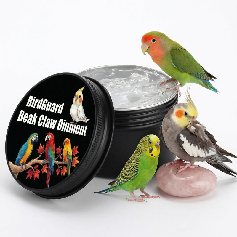 2.7 Oz Parrot Beak & Feet Balm, Bird Beak Oil & Moisturizer for Dry Cracked Skin, Foot Care Cream for Parrots, Cockatiels, Parakeets, Natural Bird Grooming Treatment
