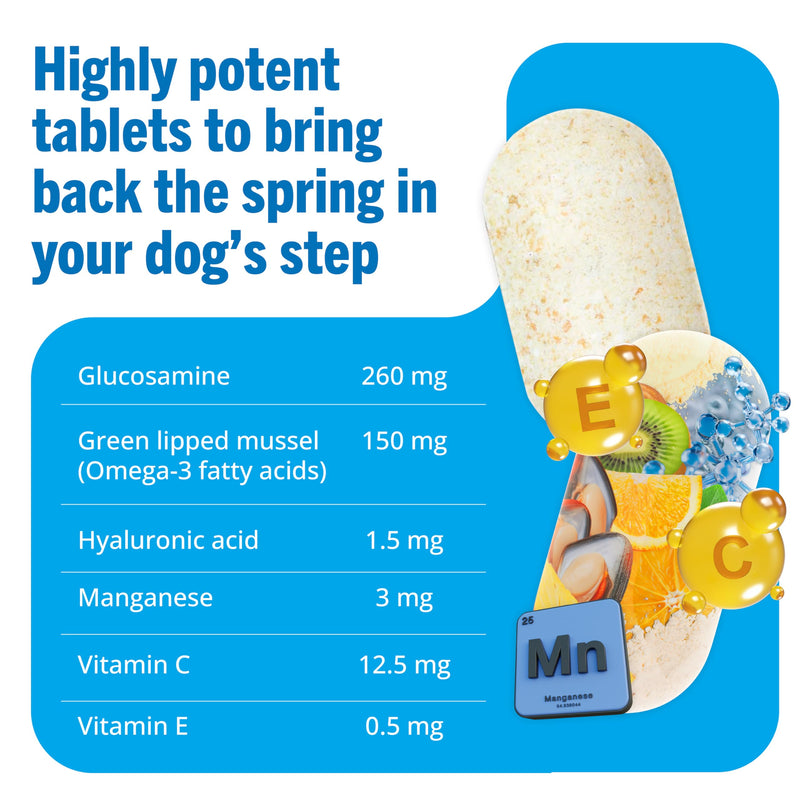 Joint Supplements for Dogs – 300 Tabs, Aids Stiff Joints, Supports Joint Structure & Maintains Mobility in Adult/Senior Dogs | Advanced Formula with glucosamine. Helps Arthritis Relief (pack varies) 300 Tablets