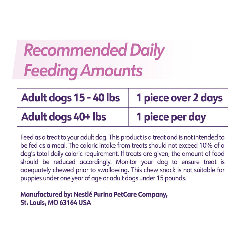 Dentalife Plus Digestive Support Dog Treats for Large Dogs 40 lbs. and up, Cleans Teeth, Freshens Breath, & Supports Healthy Gut, Chicken & Pumpkin Flavor, 7 oz., 6 Chews - 6 ct. Pouch (Pack of 2) 7 Ounce (Pack of 2)