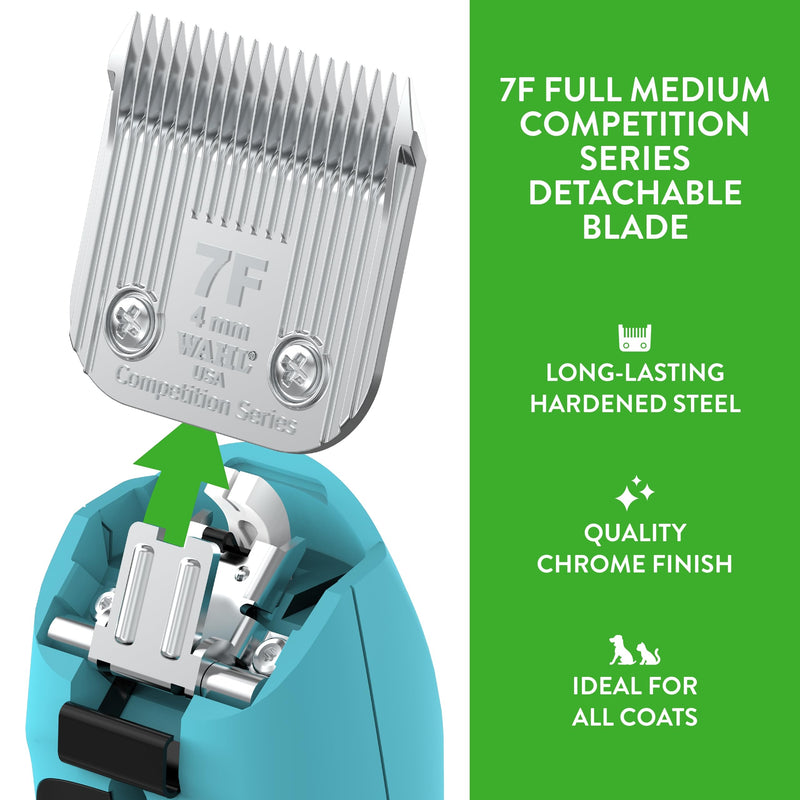 Wahl Professional Animal Competition Series Detachable Blade - 4/25-Inch Cut Length, 7F Full Medium (2368-100) - BeesActive Australia