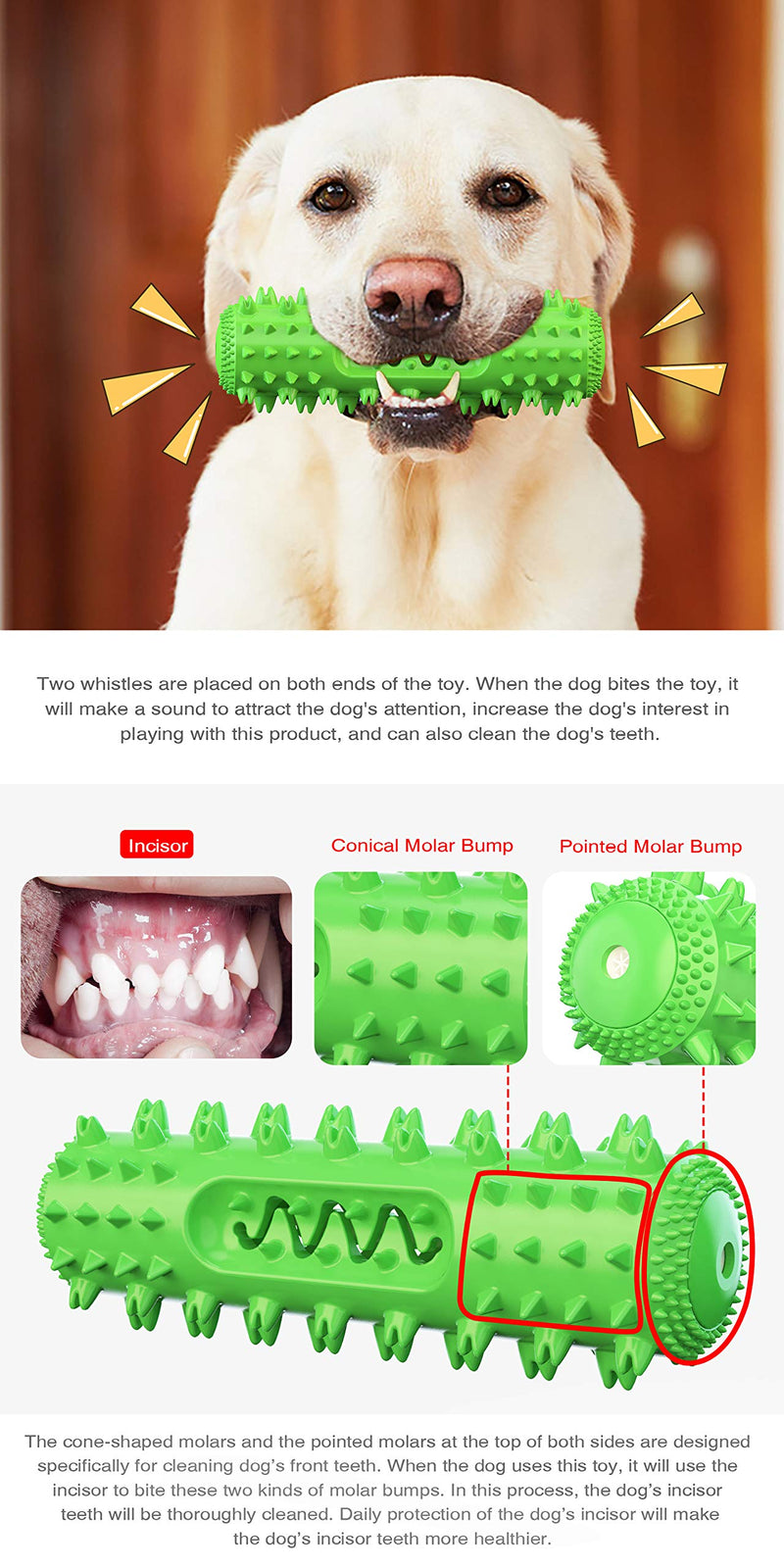Dog Chew Toys for Aggressive Chewers, Dog Toothbrush Care Cleaning Stick, Puppy Toothing Chew Toy for Small Middle Dog - BeesActive Australia