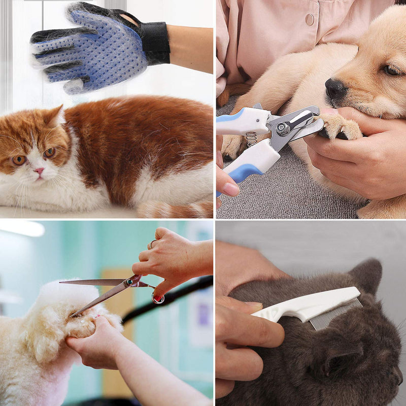 Dogs Hair Trimmer, Dogs Shaver Clippers Grooming Kit - Low Noise Cordless Rechargeable Dog & Cat Horses Clippers, Heavy Duty, Quie Gold - BeesActive Australia