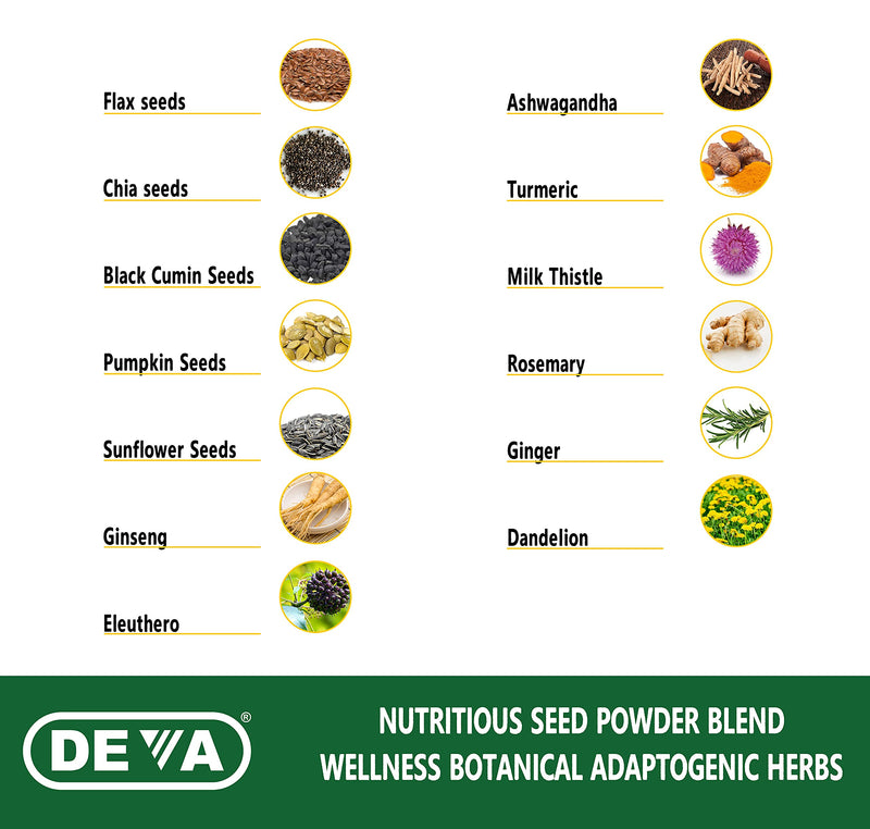 DEVA Tuba Prime Vegan Multivitamin Iron-Free High-Potency Vitamin & Mineral Dietary Supplement Antioxidants, Fruit & Veg Blend, Super Mushrooms, Probiotics, Prebiotics, Seeds, Herbs 90 Tabs 2-Pack (Pack of 2)