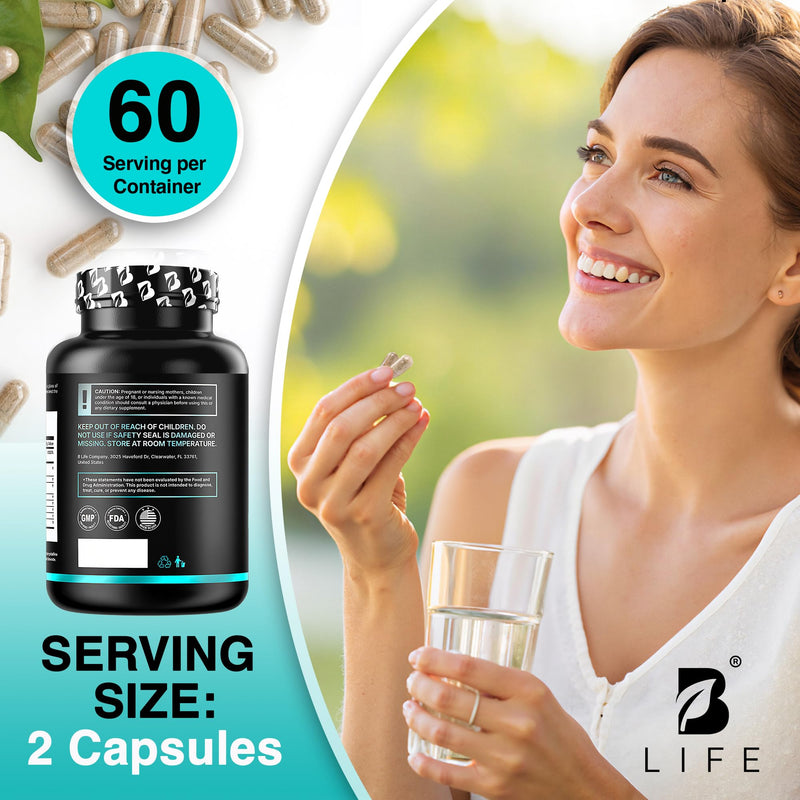 Lion’s Mane Mushroom Capsules – Memory, Focus & Clarity – Nootropic Brain Supplement with Ashwagandha, Thiamin (B1), Magnesium L-Threonate – Cognitive and Brain Support for Mental Energy, 120 Caps 120 Count (Pack of 1)