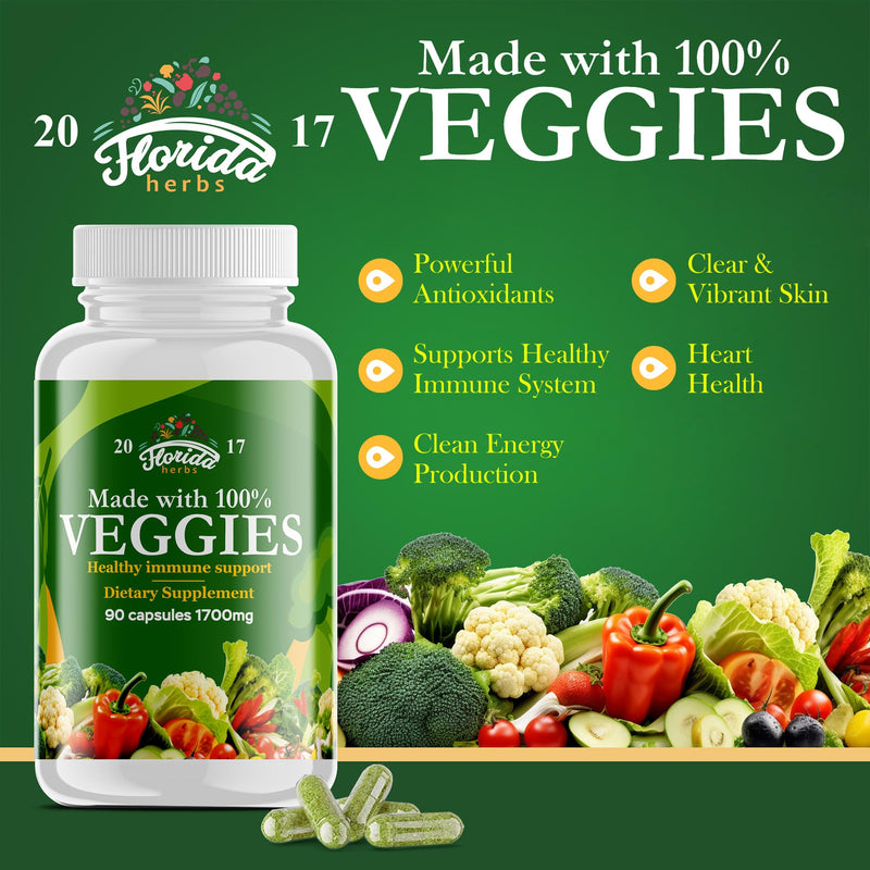 Fruits and Vegetables Supplement - 90 Fruit and 90 Veggie Capsules - Nature Vitamins, Balance of Fruits and Veggies Supports Energy Balance, Soy Free, Vegan Capsules - 90 Count (Pack of 2) 90 Count (Pack of 2)