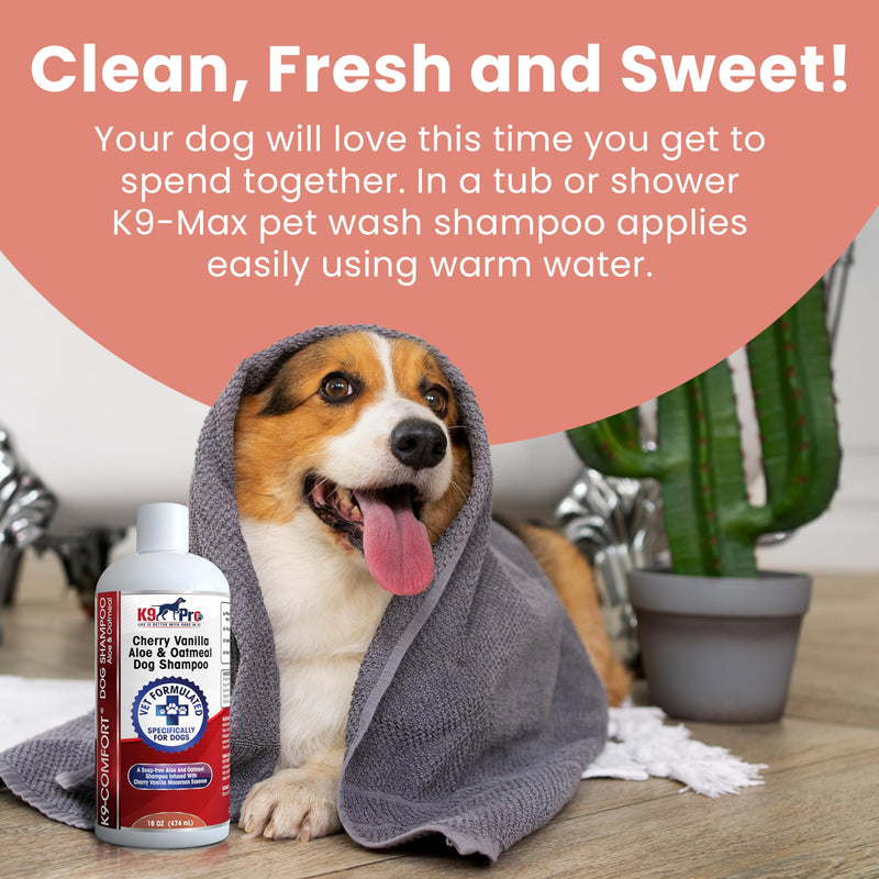 Dog Shampoo and Conditioner to Soothe, Moisturize, Cleanse, and Detangle - Amazing Cherry Vanilla Macaroon Scent with Aloe and Oatmeal All Natural Hypoallergenic Organic with No Parabens Or Sulfates - BeesActive Australia