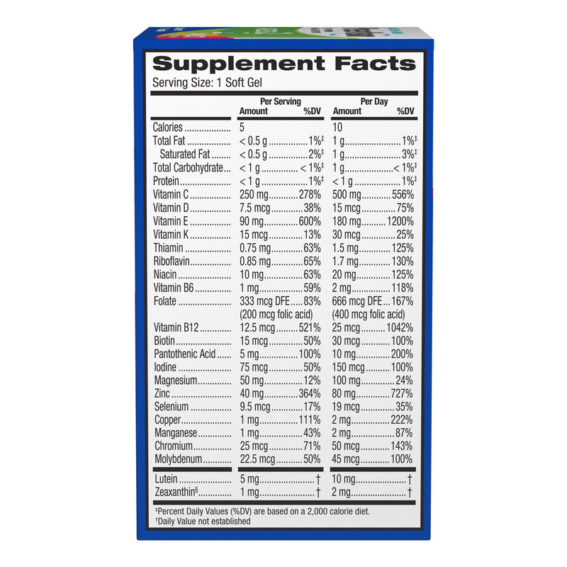 PreserVision AREDS 2 + Multivitamin Eye Vitamins, 100 Softgels | #1 Eye doctor recommended brand1, AREDS 2 formula, lutein, zeaxanthin, zinc, macular support*, 2-in-1 eye health supplement 100 Count (Pack of 1)