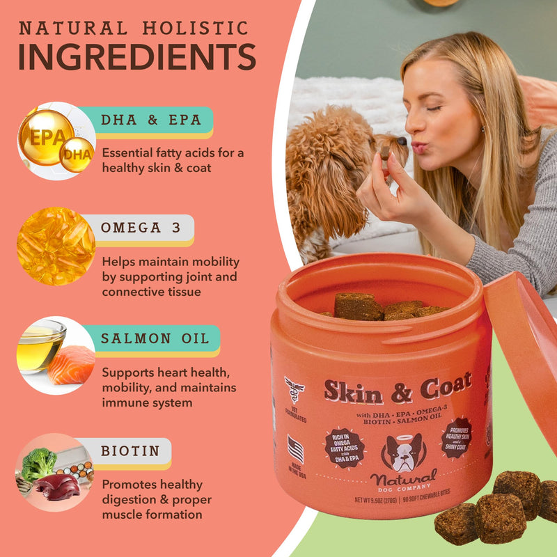 Natural Dog Company Wellness Bundle for Dogs, Skin & Coat Supplements for Dogs, Hip & Joint and Glucosamine for Dogs - PawsPlanet Australia