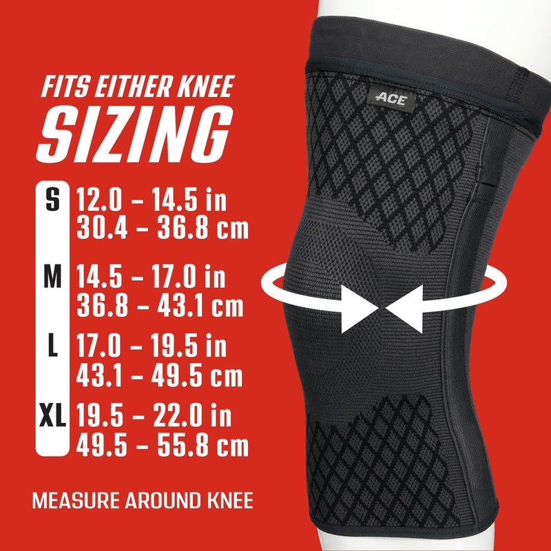 ACE Brand Flex Comfort Compression Knee Sleeve with Stabilizers Medium - BeesActive Australia