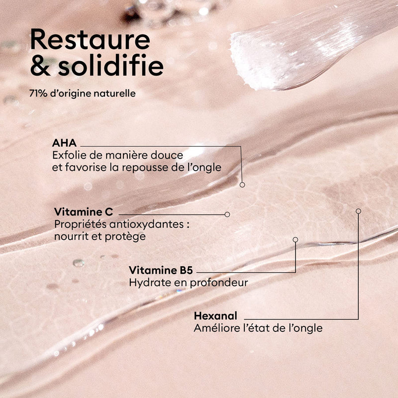 MANUCURIST - S.O.S. Base Coat - Enriched with Vitamins C and B5 - Nail Fortifier - Repairs and Strengthens - Care for Very Damaged Nails - Vegan, Up to 78% Plant-Based - 0.5 fl oz - BeesActive Australia