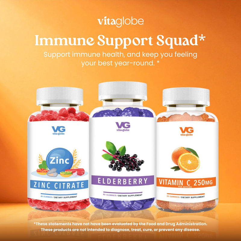 Vita Globe Vitamin C 250mg Gummies with Collagen, Immune Support, Non-GMO | Chewable Vitamin C Supplement for Adults, Vegan Daily Immune Booster, 60 Gummies 60 Count (Pack of 1)
