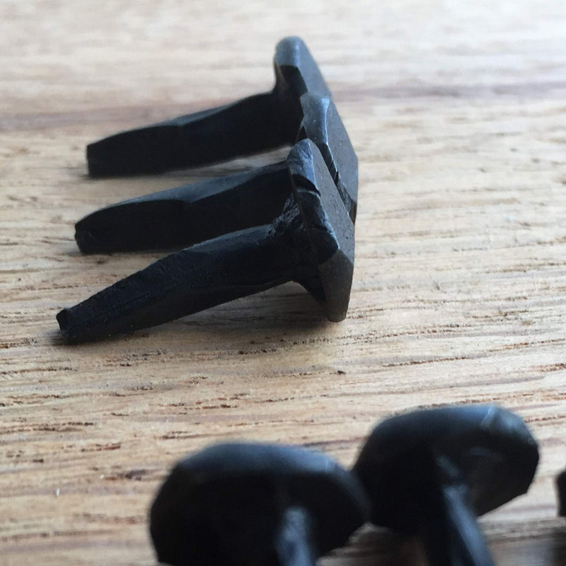 (50) 5/8" Steel Decorative Wrought Head Nails with Black Oxide Finish. (Small, Black) - BeesActive Australia