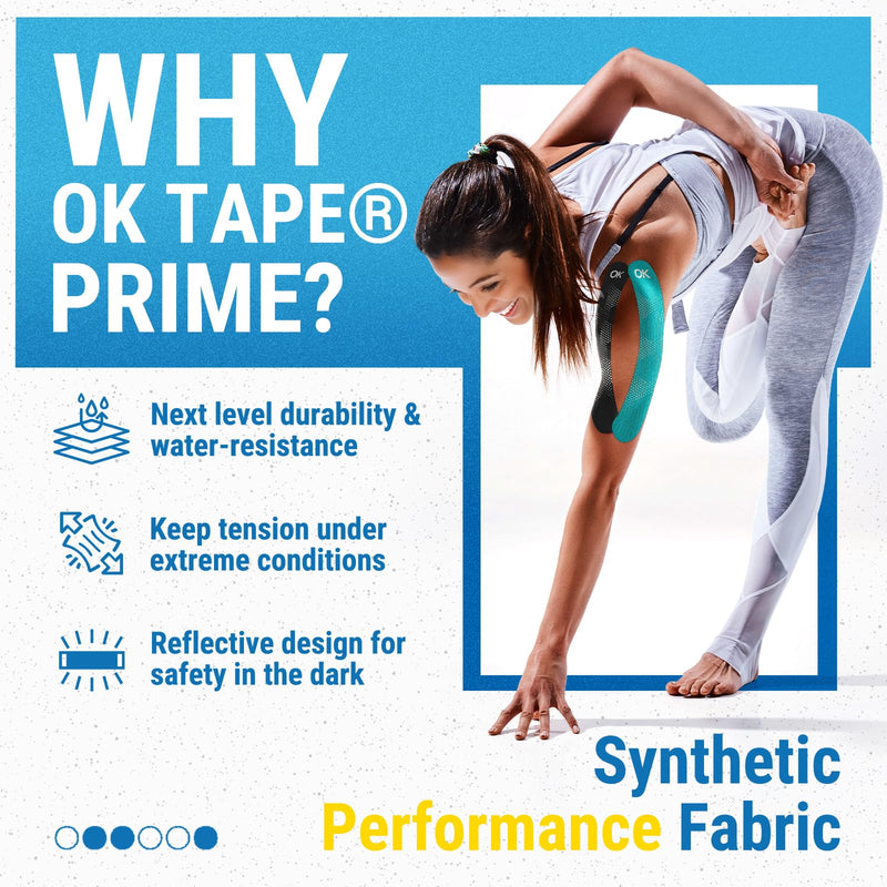 OK TAPE Synthetic Kinesiology Tape, 20 Strips Precut K Tape, Waterproof, Elastic Athletic Tape for Pain Relief & Muscle Support, Reflective Design, 2" x 10" -Purple 1 Roll Purple - BeesActive Australia