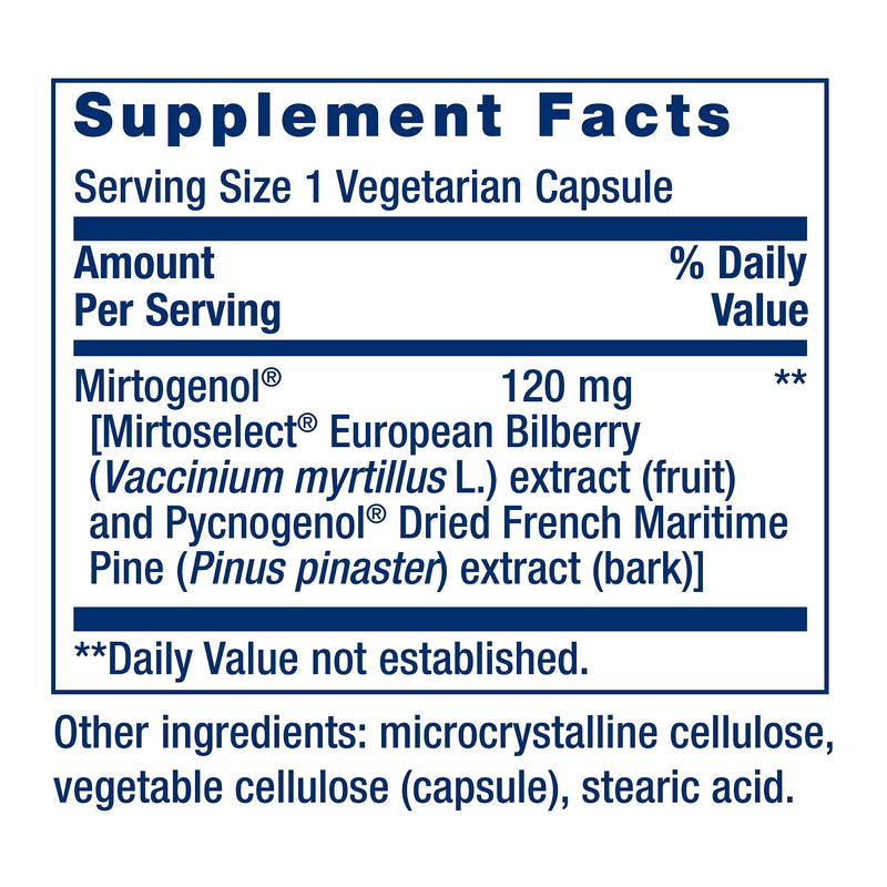 Life Extension Eye Pressure Support with Mirtogenol, 30 Capsules | Eye Health Supplement for Healthy Eye Pressure, with French Maritime Pine Bark, Gluten-Free, Non-GMO & Vegetarian 30 Count (Pack of 1)
