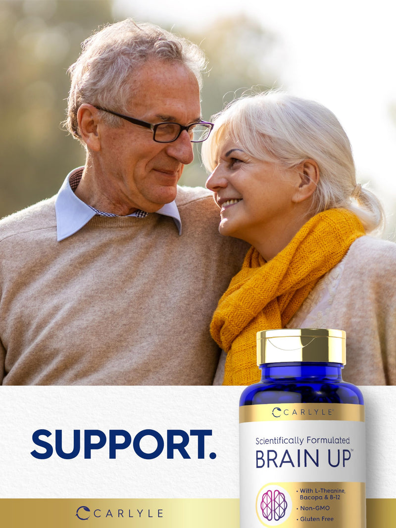 Carlyle Brain Nootropic Supplement | 60 Softgels | with Lion's Mane Mushroom, Bacopa and L-Theanine | Non-GMO, Gluten Free