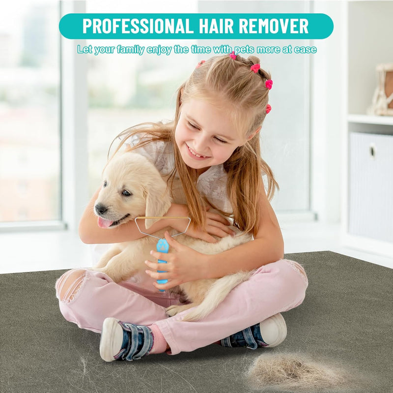 Pet Hair Remover Dog Hair Remover - Cat Hair Remover Furniture,Carpet Rake,Pet Hair Removal Tool,Pet Hair Remover for Couch,Pet Towers,Floor Mats & Rugs - Unique Carpet Scraper & Fur Remover blue - BeesActive Australia