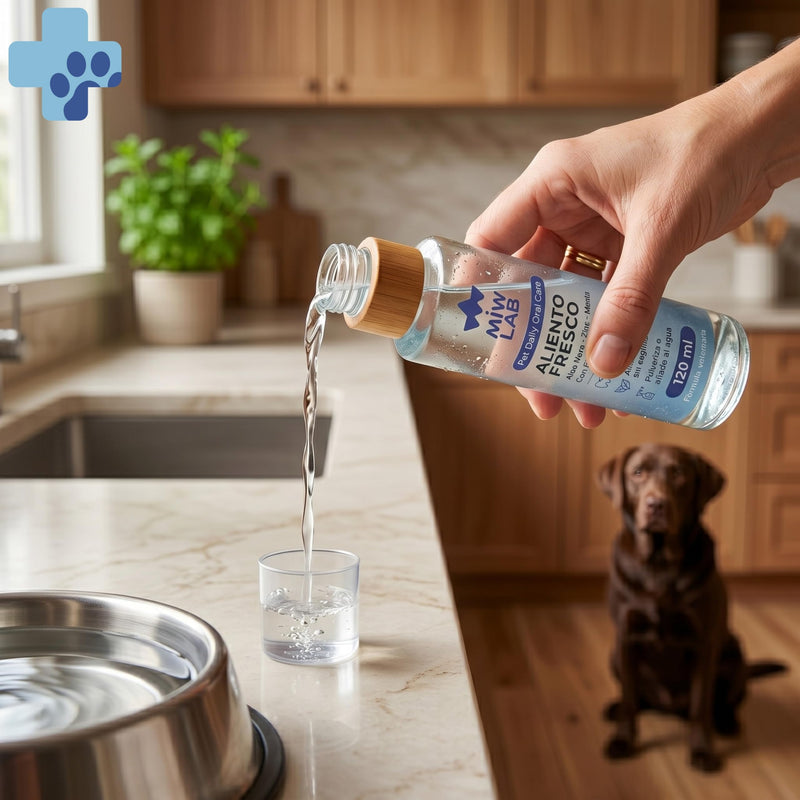 Oral Spray for Dogs and Cats Against Bad Breath with Digestive Enzymes Mild Mint Aloe Vera Zinc Water Additive Eliminates Bad Odor without the need for a Dog or Cat Toothbrush