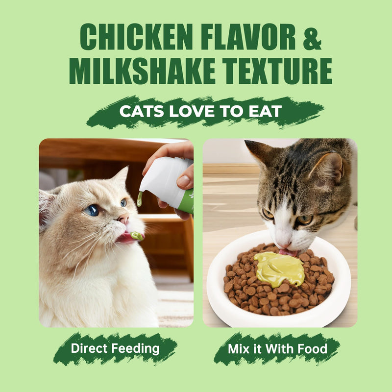 Just Try 3.38oz Cat Hairball Remedy Gel Chicken Flavor Paste Hairball Treatment for Cats Hairball Control Cat Supplements, Healthy Stomach & Shinny Skin