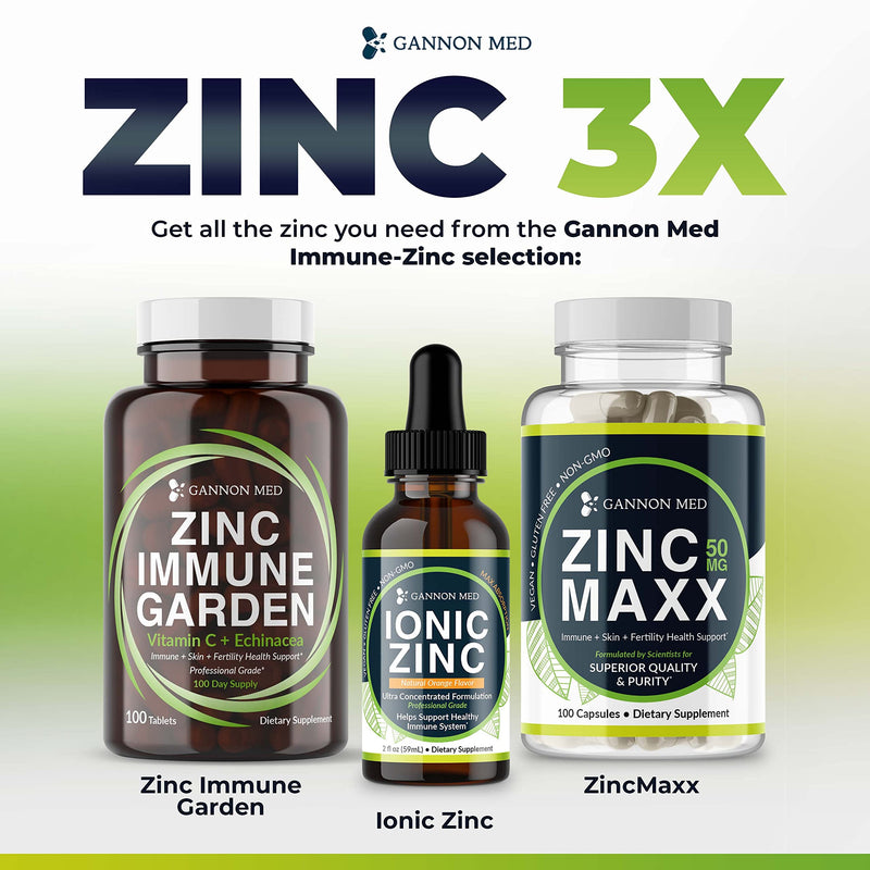 zinc Supplements - Immunity + Skin + Reproductive Health Minerals - Zinc Chelate Immune Booster for Kids & Adults (2 Pack, Zinc MAXX)