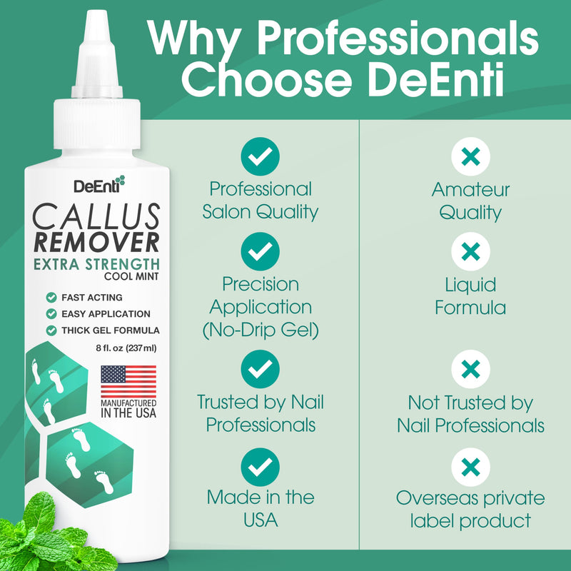 DeEnti Callus Maintenance Pack, Bundle Includes Mint Scented Callus Remover, Metal Foot Rasp, Foot File, and 4 Pairs of Gloves, Salon Grade Foot Care, Home Manicure and Pedicure Kit Cool Mint 8 Ounce Kit - BeesActive Australia