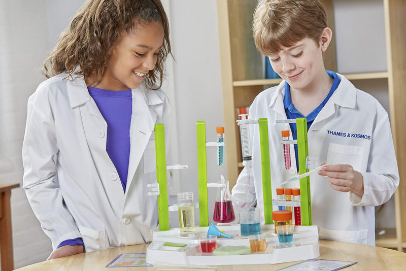 Thames & Kosmos Ooze Labs Chemistry Station Science Experiment Kit, 20 Non-Hazardous Experiments Including Safe Slime, Chromatography, Acids, Bases & More, Multi-Color - BeesActive Australia