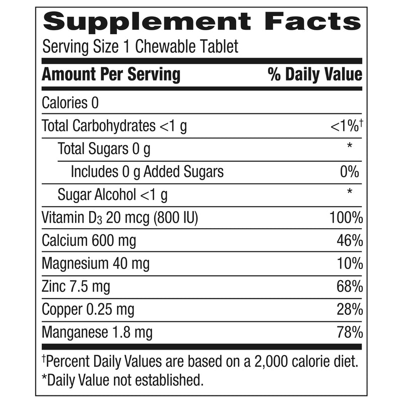 Caltrate Chewables 600 Plus D3 Vitamin D and Calcium Supplement, 155 count | Sugar Free, Highest Level of Vitamin D3, Maximizes Calcium Absorption to Support Strong Bones and Daily Function 155 Count (Pack of 1)