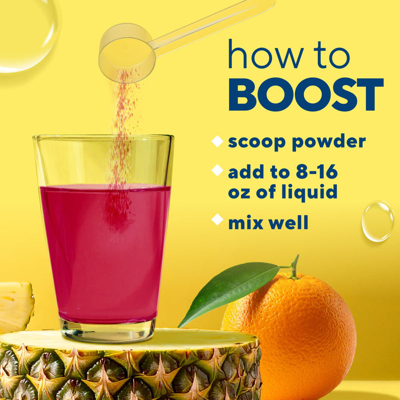 Vitafusion Hydraboost Hydration Drink Mix, Electrolytes Support Daily Hydration, Vitamins Support Cellular Energy & Immune Health, Prebiotic Fiber Supports Gut Health, Fruit Burst, 30 Servings