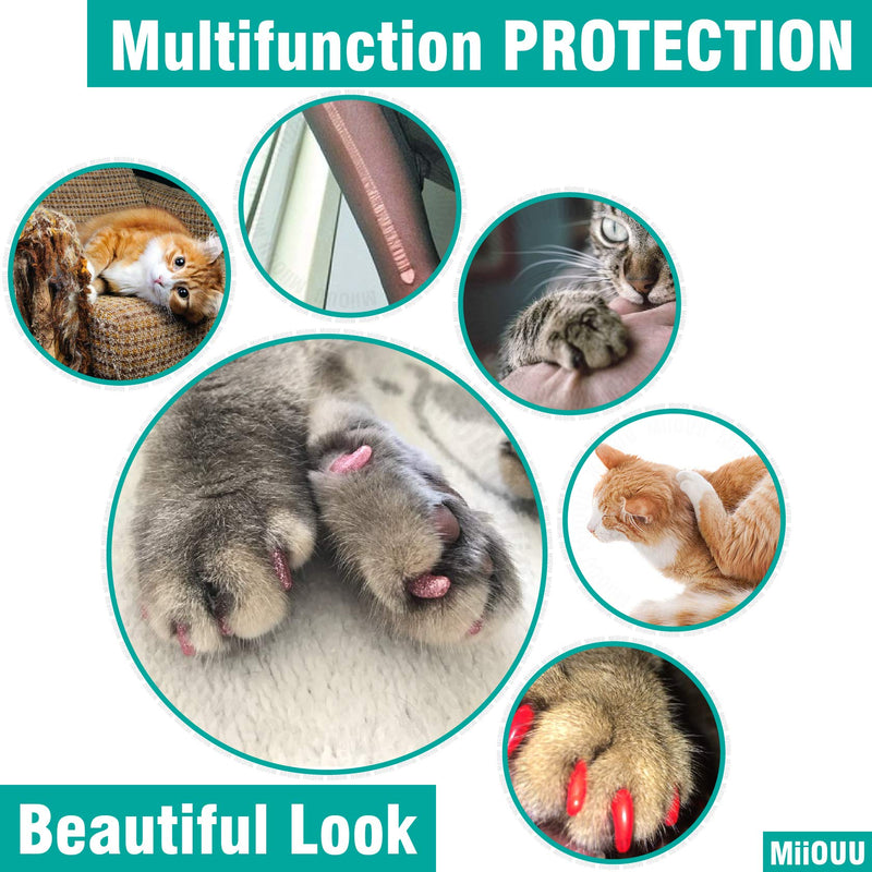 100 pcs Cat Nail Caps | Cat Claw Covers with Adhesives and Applicators | Black (XS) XS - BeesActive Australia