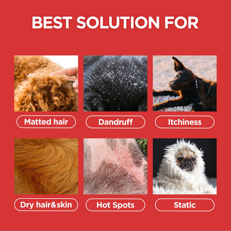Magic Brushing Mist - Dog Fur Detangler Spray for Dematting, Hypoallergenic Dog Deodorizing Spray, Dog Conditioner & Itch Relief Spray, Shining, Freshening, Grooming Spray for Pet (5.8fl oz, 170ml) Detangling & Deodorizing - BeesActive Australia