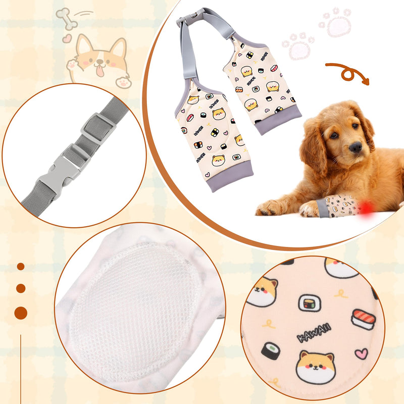 EUIOOVM Dog Leg Protector, Dog Elbow Brace for Medium and Large Dogs, Prevents Licking Wounds, Helps with Arthritis(L) L - BeesActive Australia