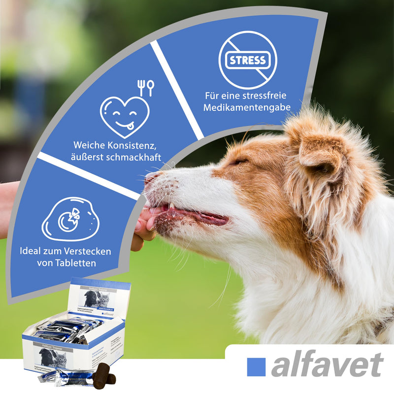 alfavet FeliGum Trojans 6 x 10 g – Moldable treats for hiding tablets – Tasty snacks for easy and stress-free medication administration – Supplementary food for cats and dogs - BeesActive Australia