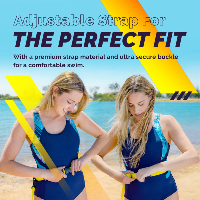 Sunlite Sports Swim Buoy Premium Quality, Highly Visible Waterproof Safety Marine Float Training for Open Water Swimming, for Swimmers, Triatheletes, Kayakers, Snorkelers, Throwable Flotation Device for Adults Two-in-One Swim Buoy/Dry Bag 20L