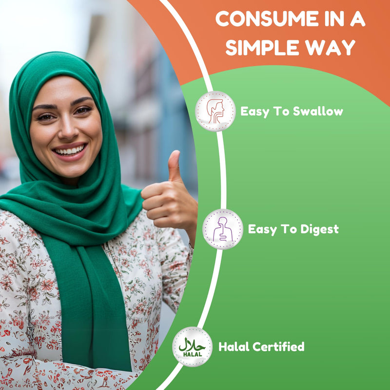 SHIFAA NUTRITION Halal Vitamin C-500 Tablets 60 Servings. Vegetarian, Non-GMO and Sugar Free Vitamin C Pills. for Seasonal and Immune Support.