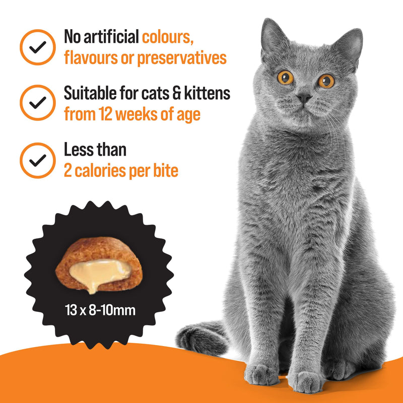 VETIQ Healthy Bites Hairball Relief Treats For Cats & Kittens 12+ Weeks, Tasty Supplements to Help Prevent & Remove Hairballs, 65 g (Pack of 8)