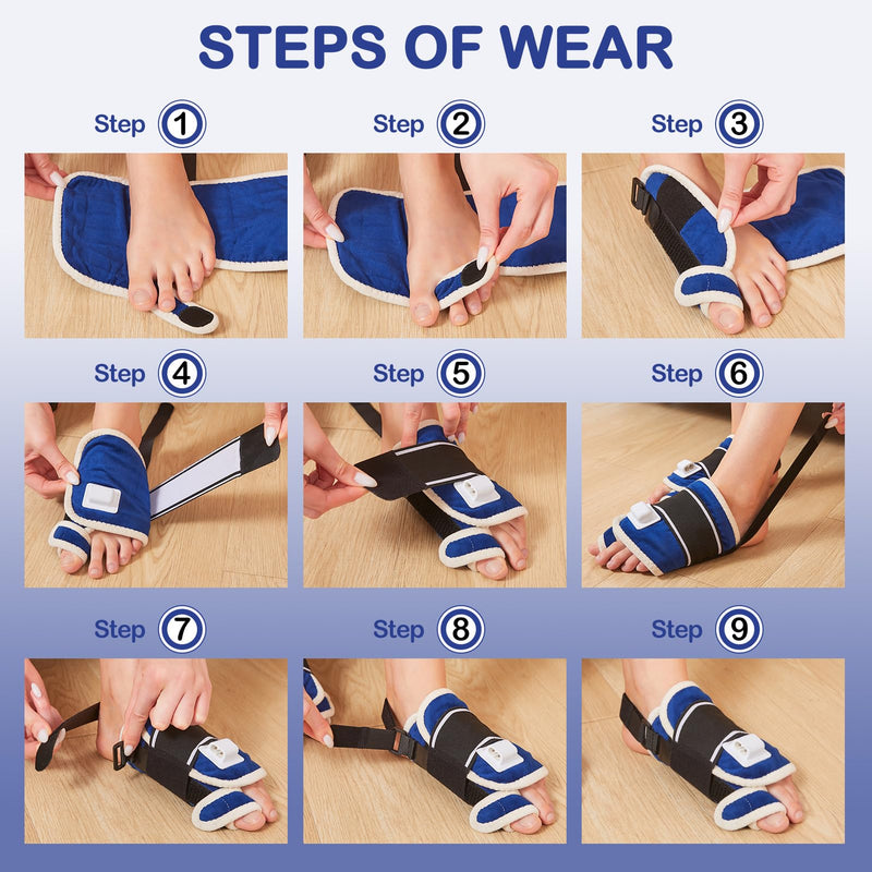 JOBYNA Electric Heating Bunion Correction, 2PCS 86-158 Big Toe Straightener for Hallux Valgus Bunion Pain Relief, Auto Shut Off, One Size Fits Most All For Bunion Splints - BeesActive Australia