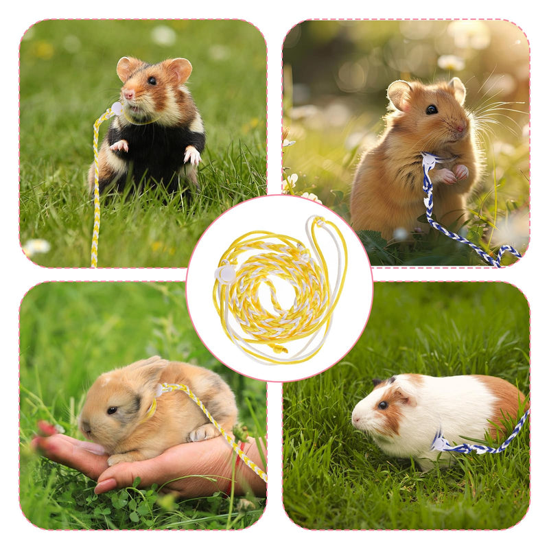 4 Pack Hamster Leash Harness Adjustable Rat Leash Harness Pet Collars for Pig Ferret Mouse Chinchilla Rabbit Guinea Squirrel Small Animal - BeesActive Australia