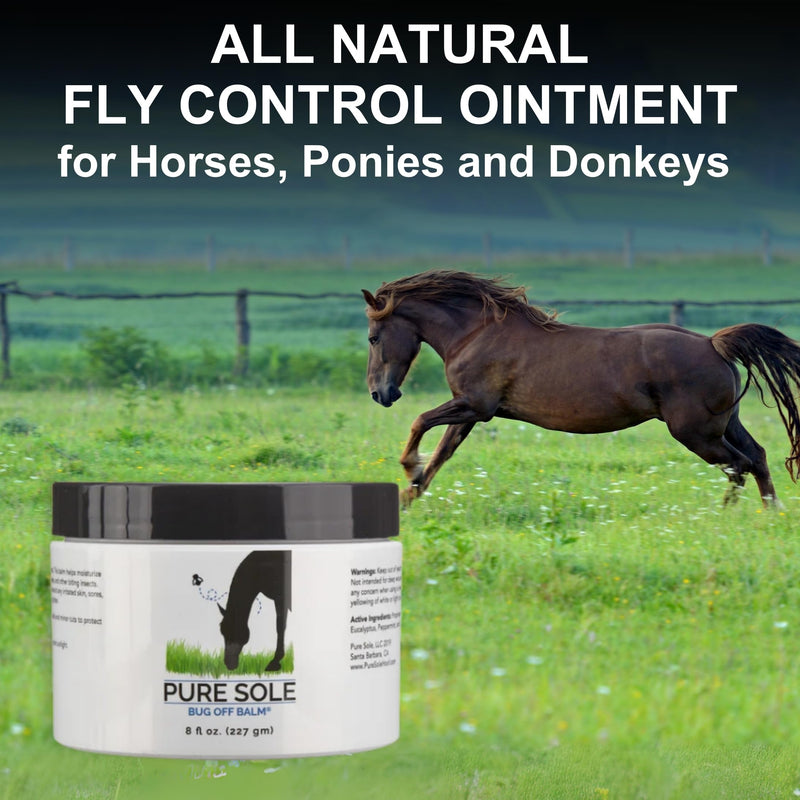 Bug Off Balm - All Natural Ointment for Horses, Ponies and Donkeys, Use for Cows, Goats and Other Farm Animals | Protects and Moisturizes The Skin - 8 oz. - PawsPlanet Australia