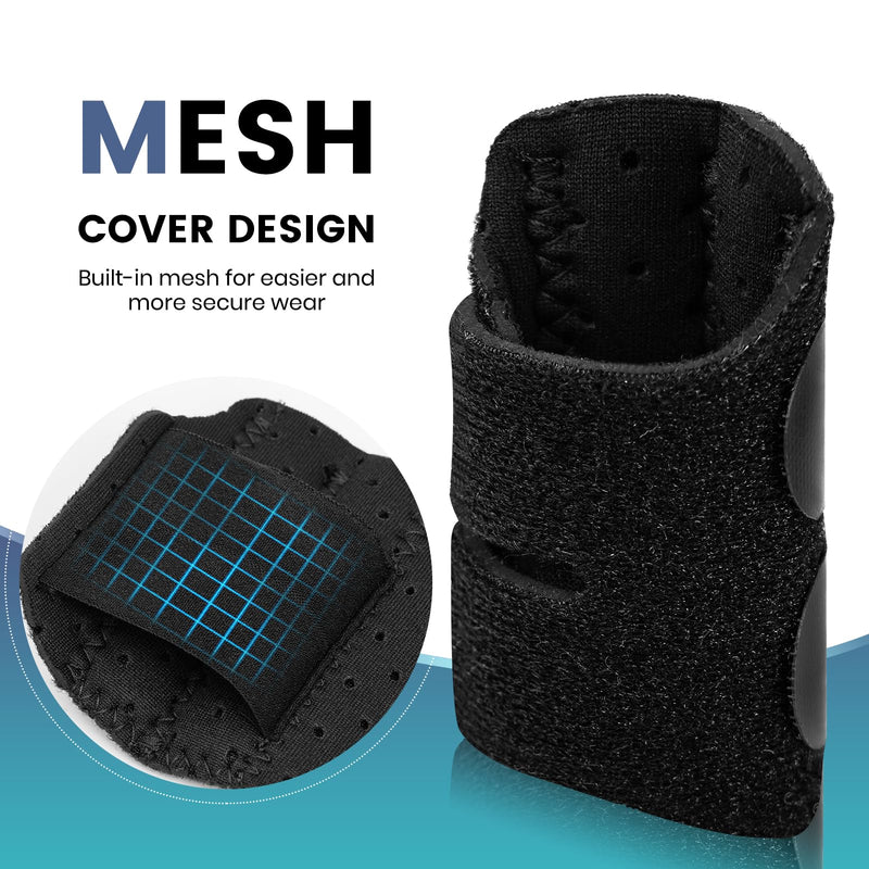 2 Pcs Trigger Finger Splint with 2 Metal Bars for double fingers, Finger Brace Finger Buddy, Immobilizer Support Strap for Arthritis, Tendonitis - Right Hand - BeesActive Australia