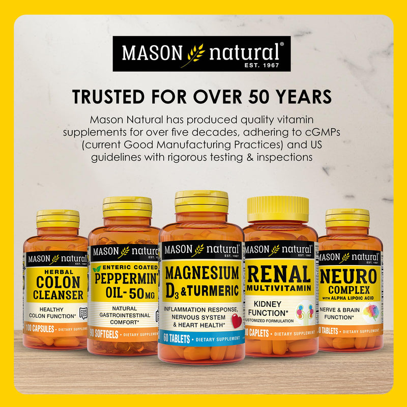MASON NATURAL Ultra B,100 Complex, 100,Day Supply, for Normal Immune Support and Energy Metabolism 100 Count (Pack of 1) 100.0
