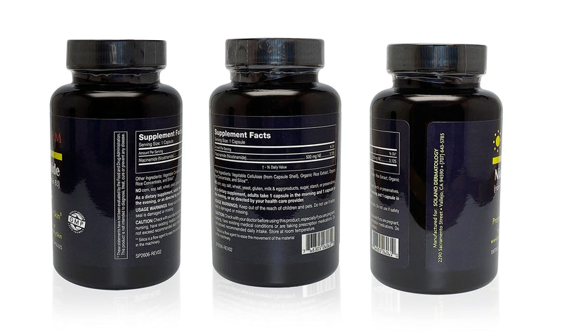 Niacinamide Non-Flushing Vitamin B3 Supplement | Vegetarian and Gluten-Free Vitamin Niacinamide Tablets with Vegetable Cellulose Casings | Promotes Healthy Skin | 120 Capsules | 500mg | Vegetarian and Gluten-Free, Vitamin Niacinamide Tablets, Vegetable...
