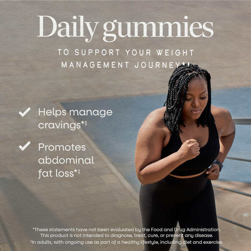 Nature's Way Weight Manager Gummy, Helps Manage Cravings*(1), 60 ct | Supports Energy Metabolism*, Promotes Abdominal Fat Loss*(1), 1,000 mcg Chromium Picolinate per Serving, Vegan, Strawberry