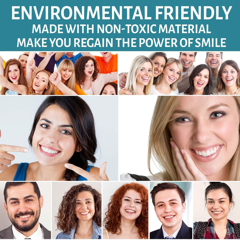 8 Set Fake Teeth Natural White Artificial Teeth, Comfort-fit and Life-Like Teeth for Male and Female, Rediscover Your Confident Grin with Elegance,veneers Teeth for Women (8) 8 - BeesActive Australia