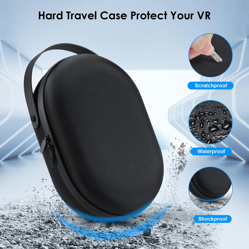 KANG YU Hard Carrying Case Compatible with Apple Vision Pro,Large Capacity Storage Travel Home Bag Waterproof Shockproof Portable Bag for VR Headset Controllers Accessories - BeesActive Australia