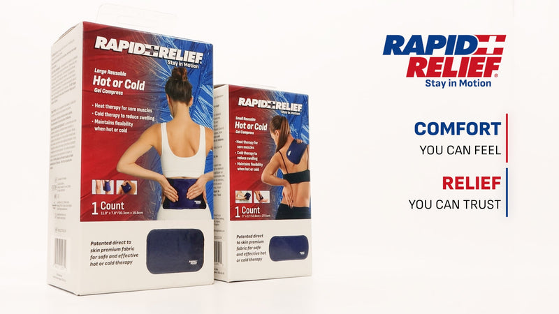 Rapid Relief Hot or Cold Gel Compress, 8x12 Ice Pack for Pain Relief Injury Large (Pack of 1)